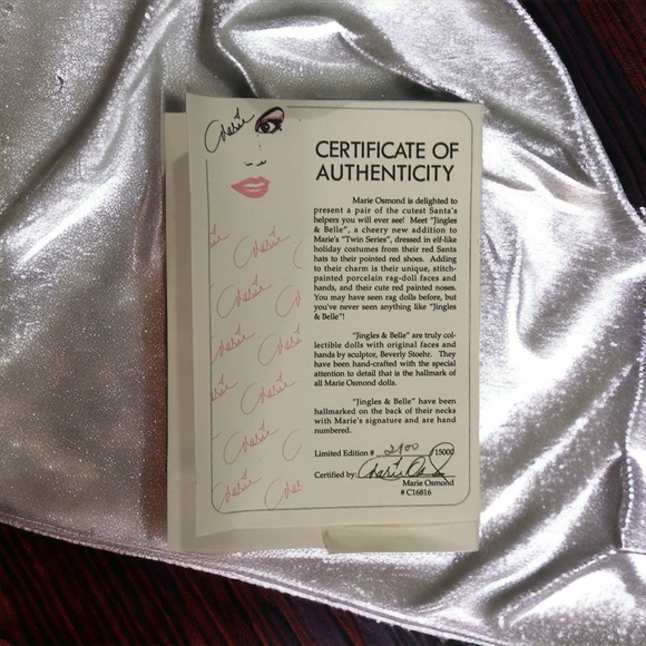 Vintage Collectibles’ Marie Osmond Fine Porcelain “Twins” Collectors Dolls. NOB - Picture 3 of 4